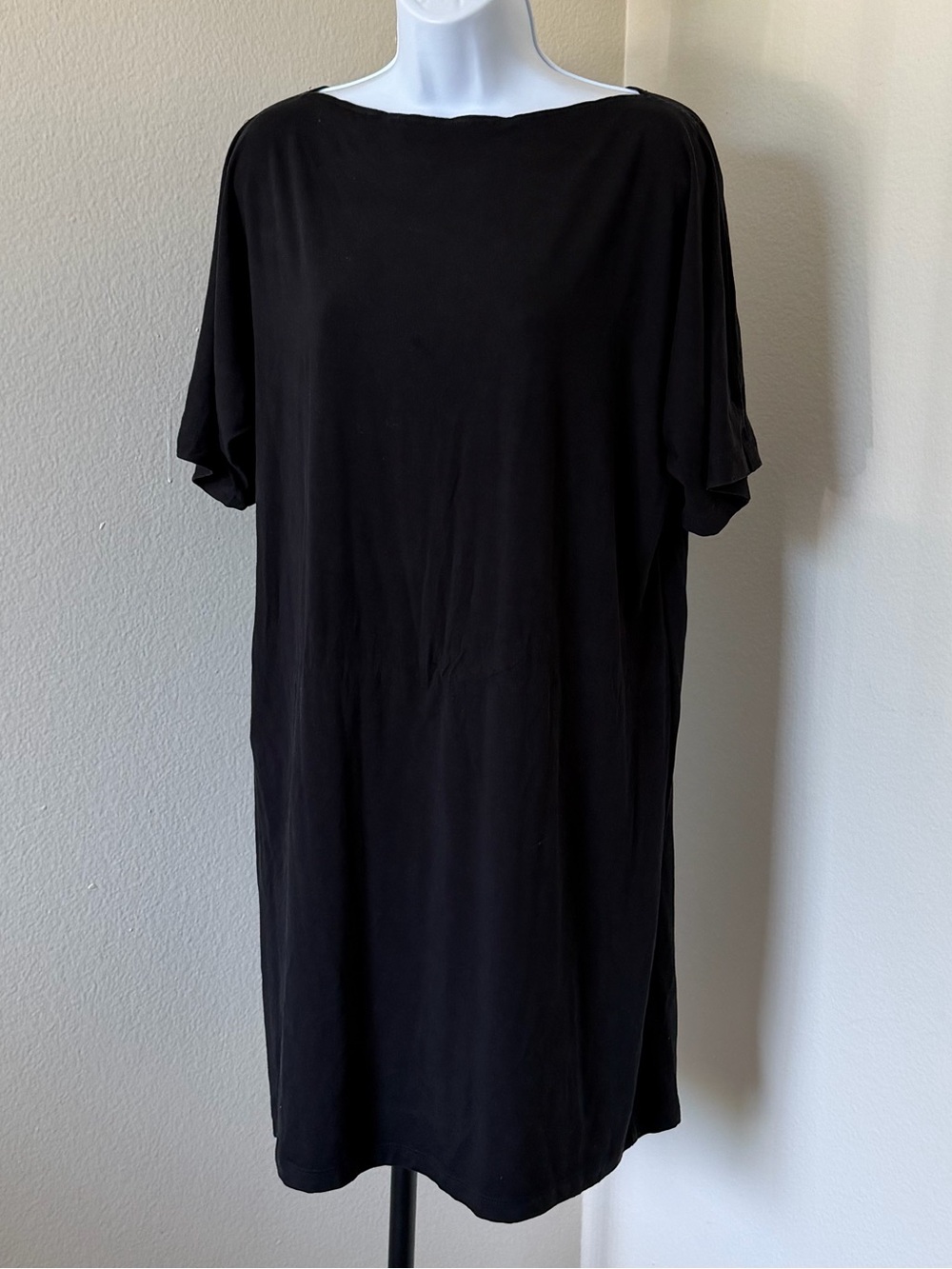 Eileen Fisher Black Relaxed Short-Sleeve Tunic